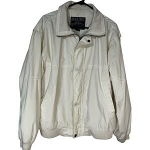 Vintage Pacific Trail Ivory Windbreaker Jacket Men’s Large Lightweight Retro